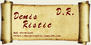 Denis Ristić vizit kartica